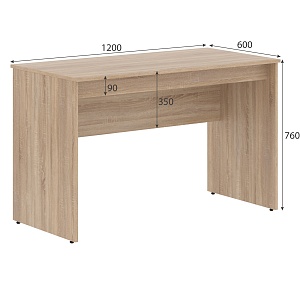 Стол рабочий SIMPLE 120x60 см, дуб сонома светлый